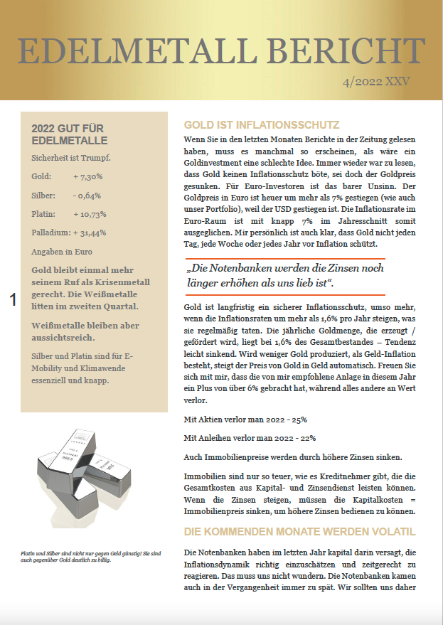 Edelmetall-Bericht Q4 2022 (PDF)