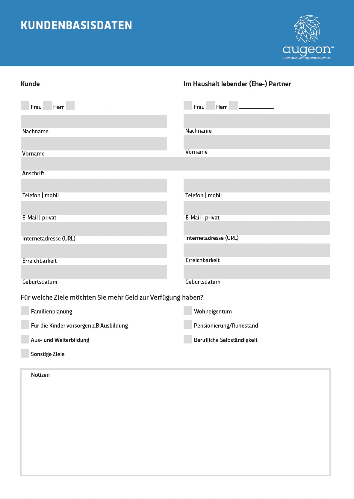 FS 1 | Kundenbasisdaten PDF